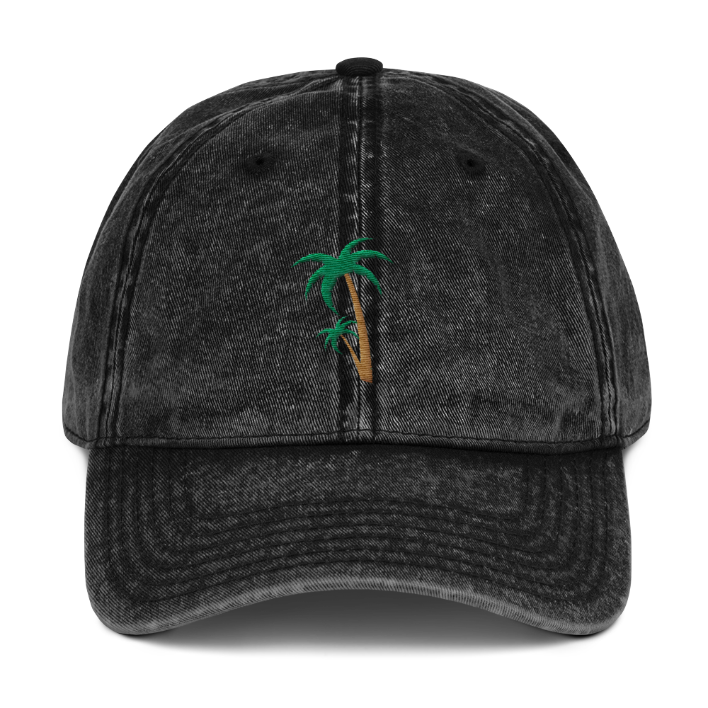 Palm Tree Vintage Cotton Twill Cap