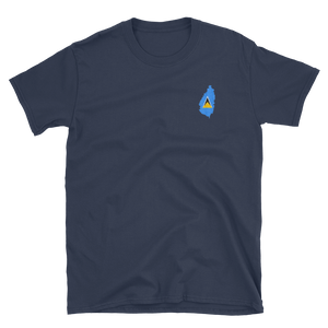 St. Lucia Embroidered Short-Sleeve Unisex T-Shirt