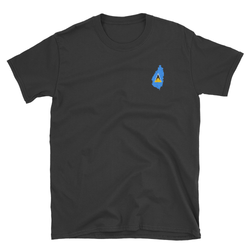 St. Lucia Embroidered Short-Sleeve Unisex T-Shirt