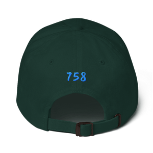 St. Lucia Dad Hat w/ 758 Area Code
